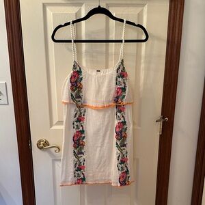 Free People Cream Textured Top